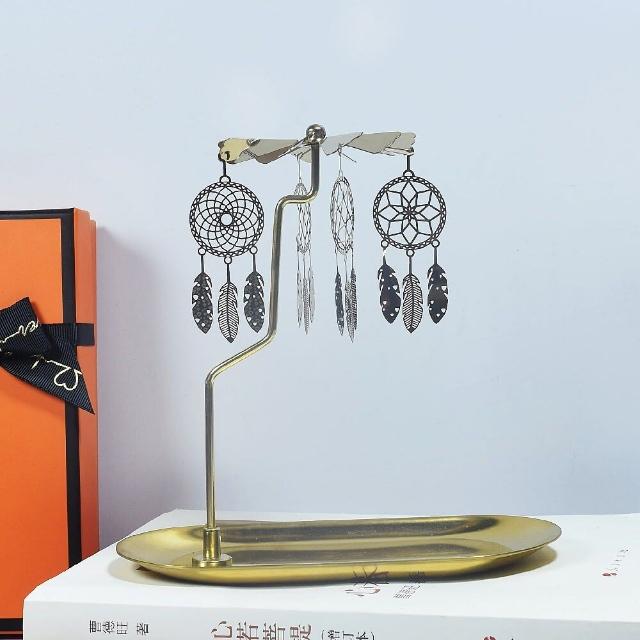 【TWBUY 台灣好購】熱動力旋轉燭台(香薰蠟燭燭台 居家造景 辦公室擺設 氣氛擺飾 生日禮物 送禮)