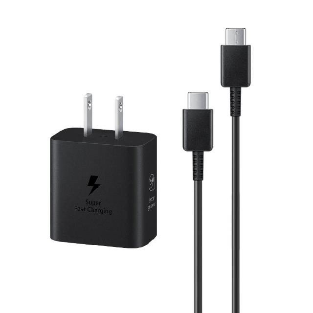 【Samsung 三星】原廠新款 25W 超級快充+雙Type C線組 - 支援S25 S24系列(T2510 / 盒裝)