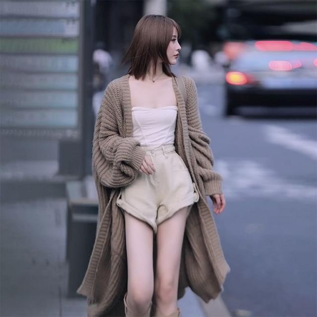 【D.studio】韓版慵懶風寬鬆長版針織外套(大衣 風衣 上衣 女裝 衣服 外套 長袖上衣 長版外套 毛衣 J291)
