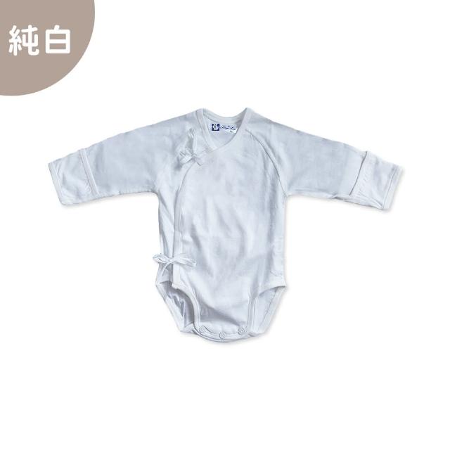 【Oluna 歐露娜】童馨 新生兒 綁帶長袖包屁衣(棉包屁衣 寶寶連身衣 寶寶包屁衣 嬰兒包屁衣)