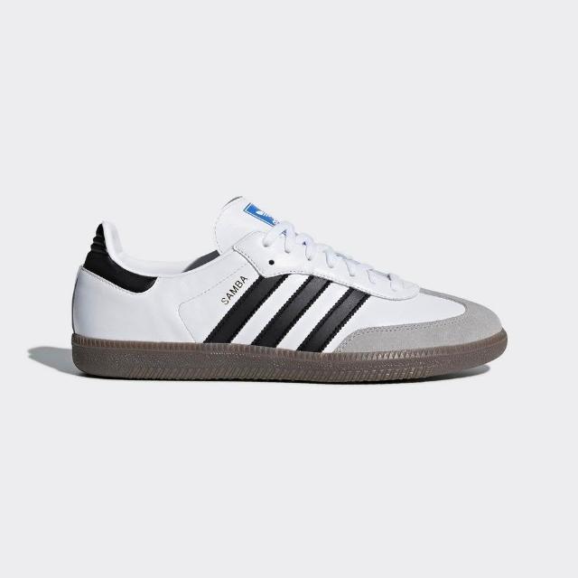 【adidas 愛迪達】SAMBA OG 經典鞋(ORIGINALS 休閒鞋 B75806白/B75807黑)