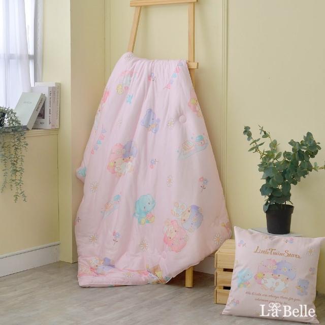 【Great Living 格蕾寢飾】La Belle 三麗鷗正版授權 海島針織棉可水洗抗菌兒童暖暖被+洗衣袋(多款超值組)