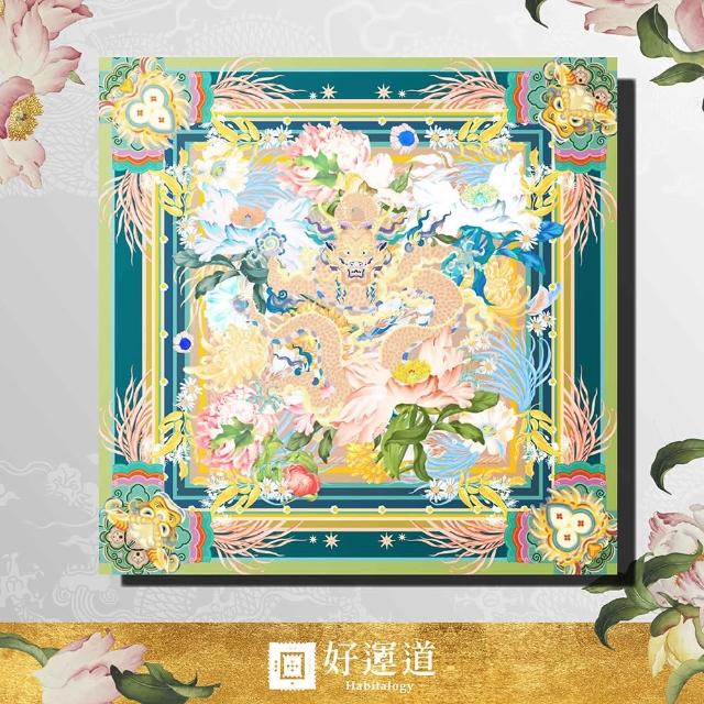 【好運道】龍藏萬福-故宮龍藏經富貴開運絲巾組(貴人 好運 招財 平安)