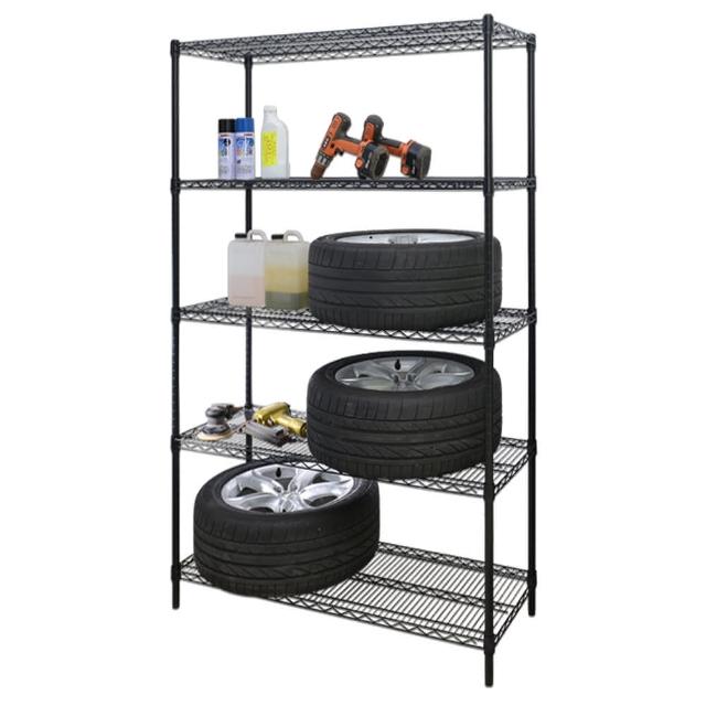 【居家cheaper】荷重型 烤黑 46X91X150CM 五層置物架(每層耐重100KG 層架鐵架 置物架 貨架)
