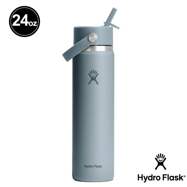 【Hydro Flask】24oz/709ml 寬口 吸管 真空 保溫瓶(高保冰 保溫 無毒 美國品牌 食安 防滑塗層 大口徑)