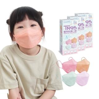【DRX 達特世】TN95醫用4D口罩-馬卡龍四色-兒童20入_3盒組