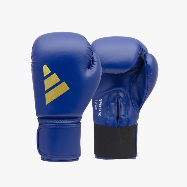 【adidas 愛迪達】SPEED 50 速度型耐擊打拳擊手套 一對(拳擊 泰拳 格鬥 搏擊 拳套 健身 有氧)