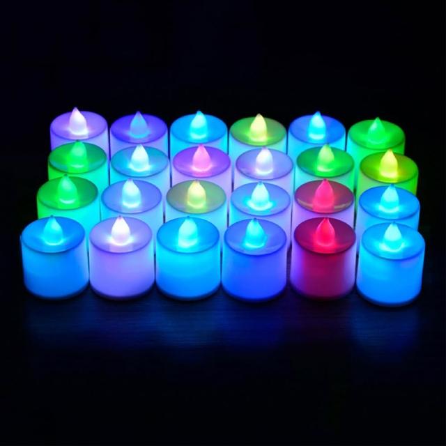 【gin gin】LED 電子蠟燭燈 12入_四款可選 仿真蠟燭(聖誕節裝飾 聖誕燈 求婚佈置 派對佈置 LED蠟燭)