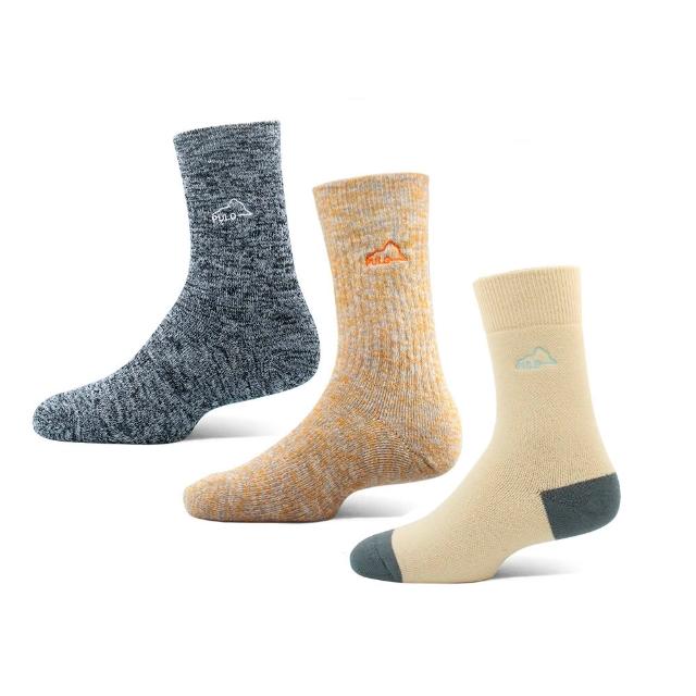 【PULO】3雙組美麗諾羊毛厚圈高筒登山襪(MIT台灣製/保暖襪/羊毛襪/登山襪/除臭襪/運動襪)