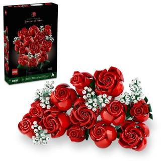 【LEGO 樂高】Botanicals 10328 玫瑰花束(居家擺飾 禮物 花藝 手工藝 送禮推薦)