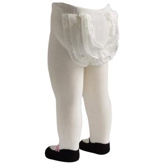【Jazzy Toes】時尚造型褲襪單入組_純白屁屁蕾絲褲襪(JTT-Cream)