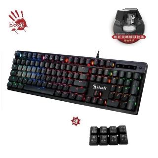 【A4 Bloody 雙飛燕】B500N飛軸炫彩青軸電競鍵盤(贈價值$350控鍵寶典)