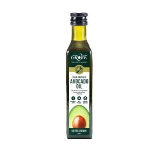 【GROVE 克羅福】紐西蘭100%純天然頂級冷壓初榨酪梨油250ml-原味(可生飲/高溫烹調/總代理公司貨)