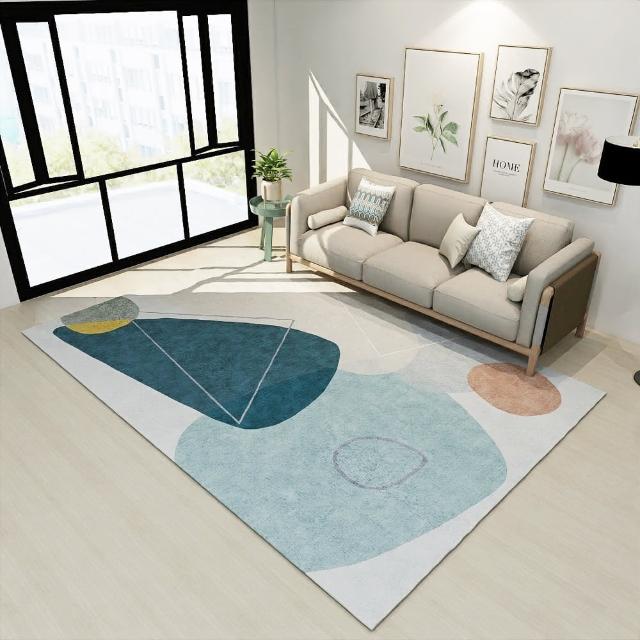 【巴芙洛】買一送一 2入侘寂風格水晶絨地毯2入(140*200cm/160cm圓款/地墊/踏墊/地毯)