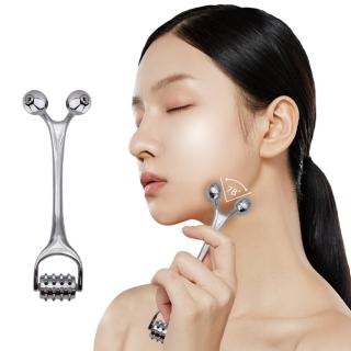 【Beroso 倍麗森】美容按摩磁石雙頭滾輪(臉部按摩器 微刺滾輪 按摩滾輪 頭部按摩 撥筋 T棒 交換禮物)