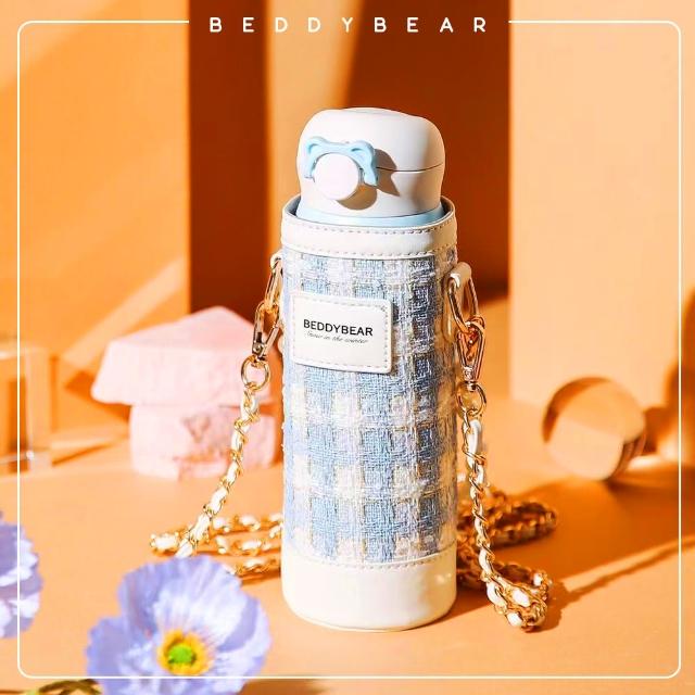 【BEDDY BEAR 杯具熊】時尚小香風冬季限定飄雪彈蓋316不鏽鋼保溫瓶 輕量彈跳直飲保溫杯 470ml