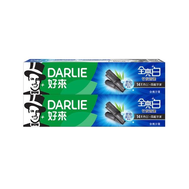 【DARLIE 好來】全亮白進階版牙膏140gX8入(美白牙膏/密泡小蘇打/牙齦護理/多效護理/竹炭深潔)