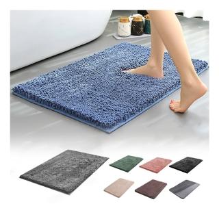 12488306 OL 【ANTIAN】4入組_雪尼爾加厚防滑吸水地墊 家用浴室門地毯 廁所腳墊 衛生間腳踏墊