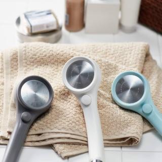 【日本三榮SANEI】日本製 極細0.3mm超省水 RAINY STOP 不鏽鋼蓮蓬頭-白/灰/藍(瞬間止水設計)