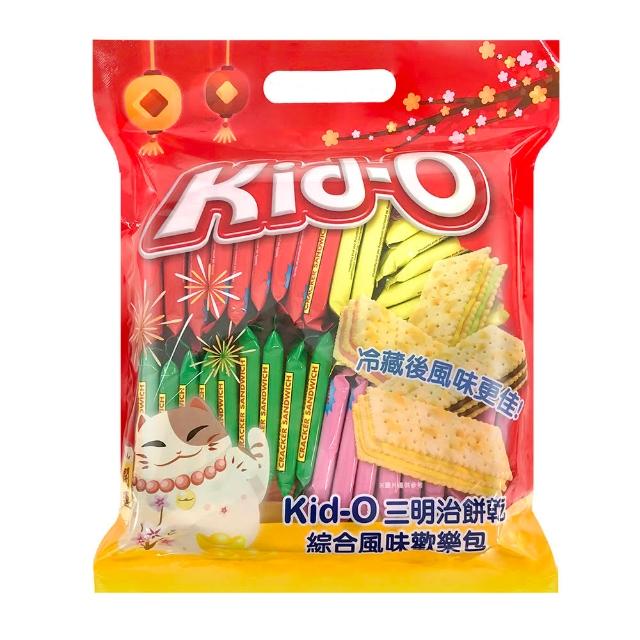 【Kid-o】三明治餅乾綜合風味歡樂包/奶油風味歡喜包/綜合厚餡夾心酥-午厚時光(612g/273g) 兩入組