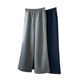 【巴黎精品】現貨+預購 休閒褲闊褲長褲(韓版時髦寬鬆高腰女褲子2色a1ea8)