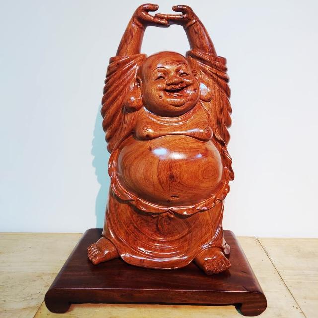【桃花源創意工坊】福壽綿長彌勒木雕藝術(木雕)