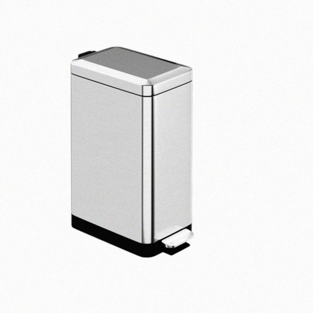 【MGSHOP】不鏽鋼腳踏緩降靜音垃圾桶(18L / 一入)