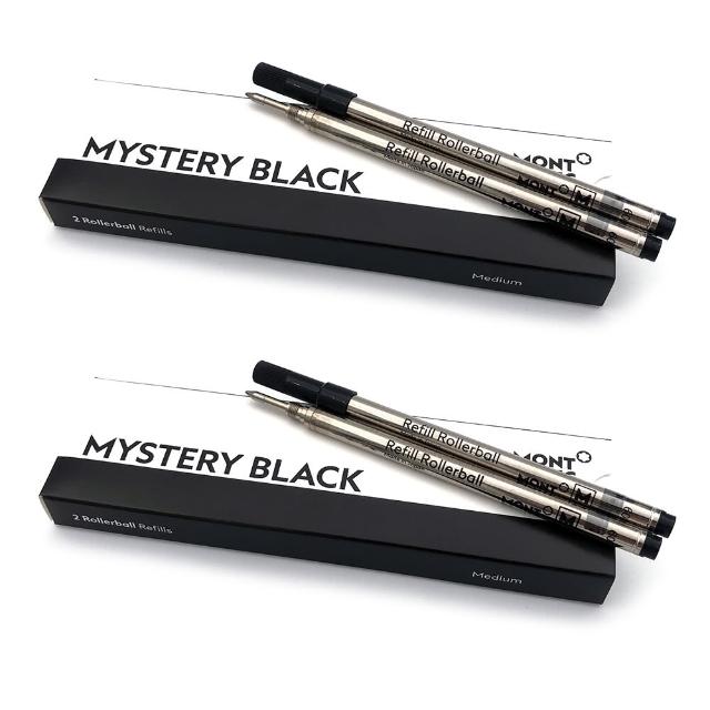 Montblanc 萬寶龍 鋼珠筆芯 黑色/藍色 F尖/M尖 一組兩盒共四支入