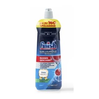 【finish】洗碗機專用 光潔劑 800mlx4入(平輸/亮潔劑/潤乾劑/快速乾燥/不留水漬/紅酒杯玻璃餐具)