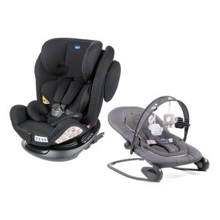 【Chicco 官方直營】Unico Plus 0123 Isofix安全汽座+Hoopla可攜式安撫搖椅(0-12歲)