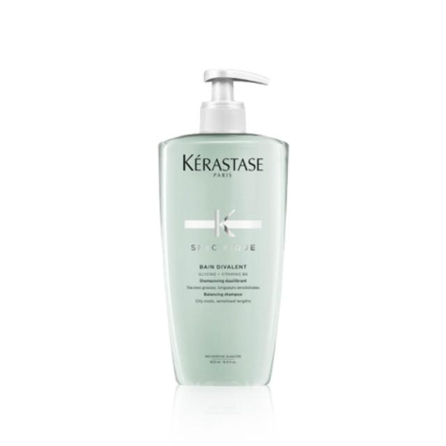 【KERASTASE 巴黎卡詩】胺基酸平衡舒緩髮浴500ml+極酵平衡頭皮精華90ml(大容量頭皮調理組)
