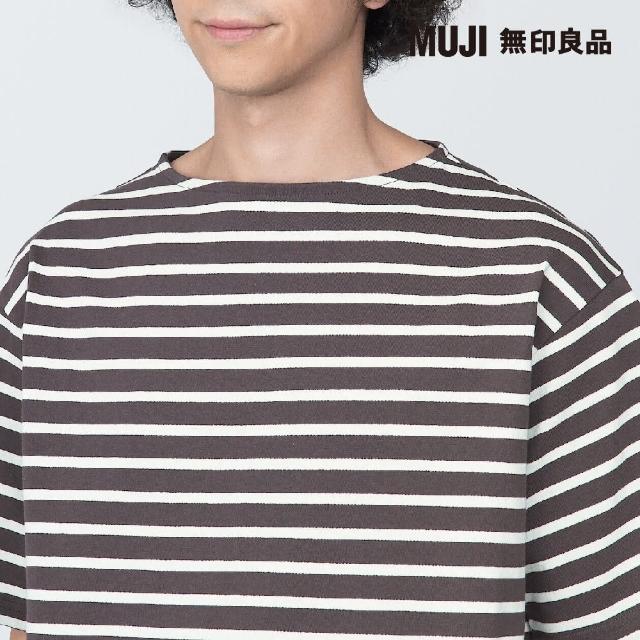 【MUJI 無印良品】男有機棉水洗粗織船領五分袖T恤(共4色)