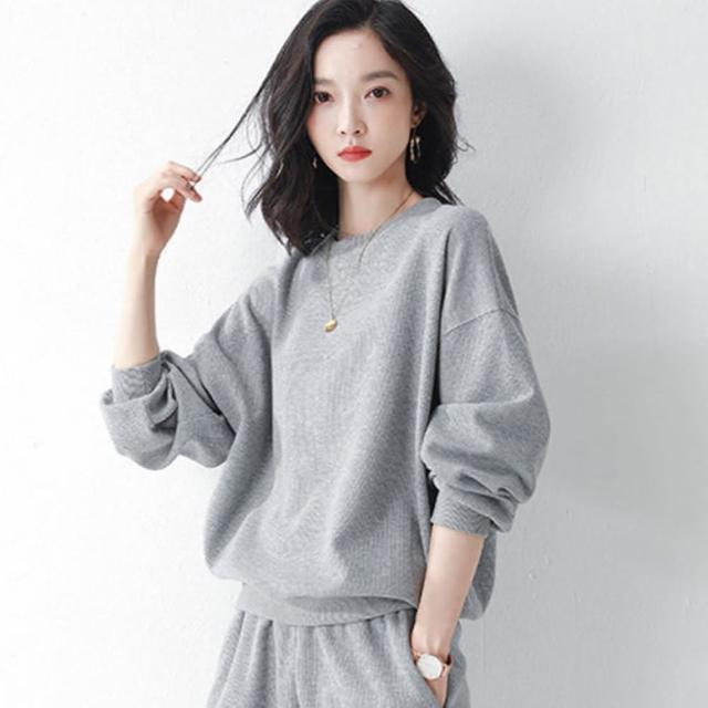 【LANNI 藍尼】★跑步服華夫格運動兩件套裝(休閒/女裝)
