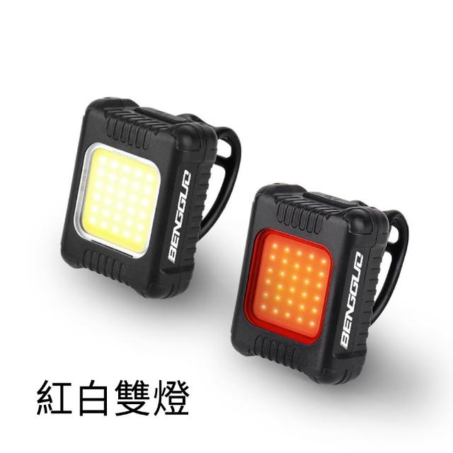 【LUYOO】USB充電自行車前燈後燈組 腳踏車燈 單車前燈 騎行警示燈 單車燈