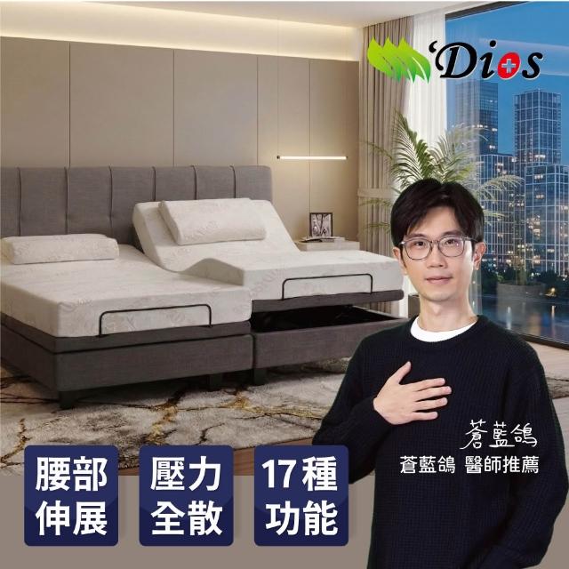 【迪奧斯】北極星AI智能電動床-單人 R600-90x200x15 - D95醫療級乳膠床(電動撐腰、按摩、手機APP連線)