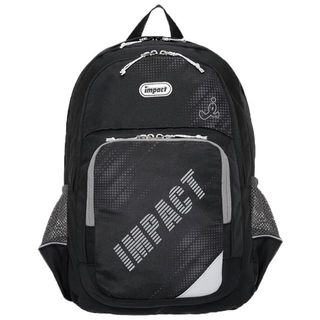 【IMPACT 怡寶】彈力機能輕量後背包 幼兒成人皆適用（黑/藍）(大容量防潑水耐磨耐髒)
