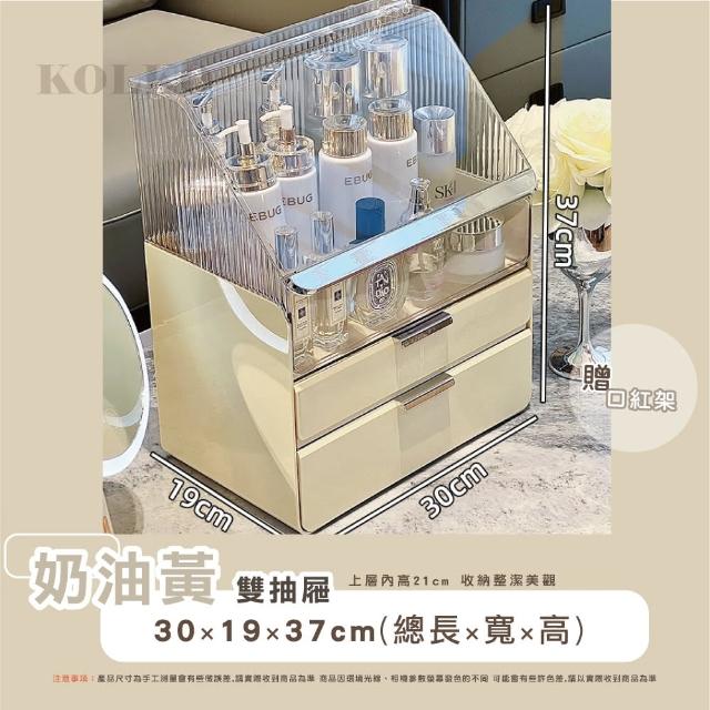 【KOLKO】防塵化妝品收納盒(口紅架 保養品收納 香水收納 眼影盤收納 刷具收納 多功能收納)