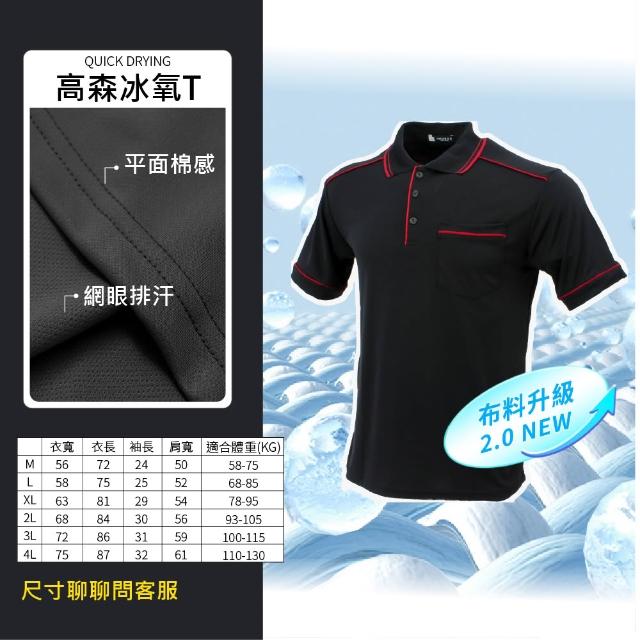 【GODSON】男MIT POLO短袖 立領短袖 排汗短袖(運動短袖 抗UV 吸濕排汗機能 工作服)