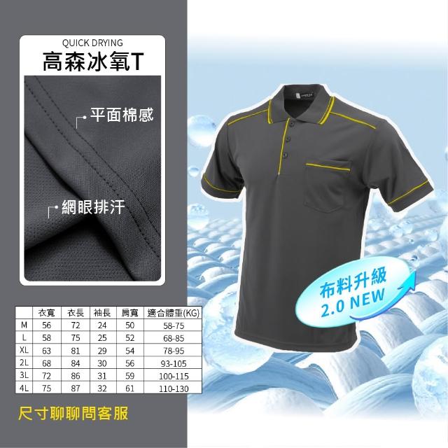 【GODSON】男MIT POLO短袖 立領短袖 排汗短袖(運動短袖 抗UV 吸濕排汗機能 工作服)