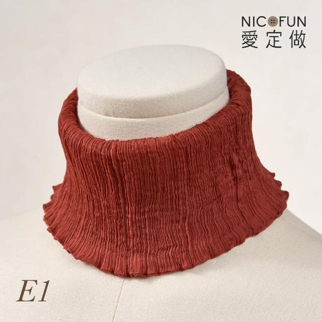 【NicoFun 愛定做】木質系17 黑暗紅柳葉絲 百搭圍脖 圍巾 100%桑蠶絲 真絲(silk四季圍脖 圍巾 領巾 髮帶)