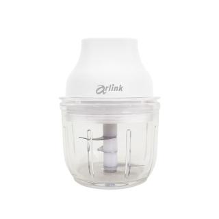 【Arlink】多功能電動食物調理機 玻璃雙杯雙刃不殘留異味 (切蒜器/絞肉機/搗蒜器/生熟食分開不串味)