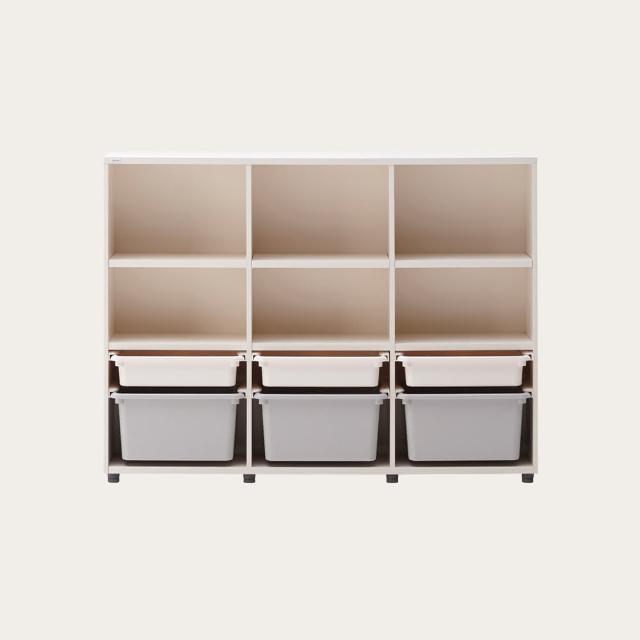 【iloom 怡倫家居】EDDI KIDS 1400型 3層收納櫃(書櫃 書架 雙層書架 兒童書架 置物書架 玩具櫃 收納櫃)