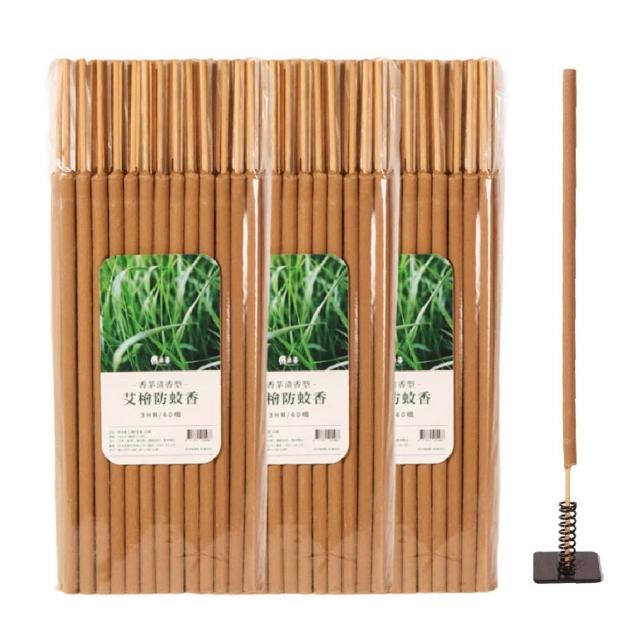 【原木香】官方直營 艾草蚊香棒 3小時 120根(蚊香棒 艾草蚊香 艾草薰香 蚊香 驅蚊 小黑蚊 艾草蚊香棒 淨化