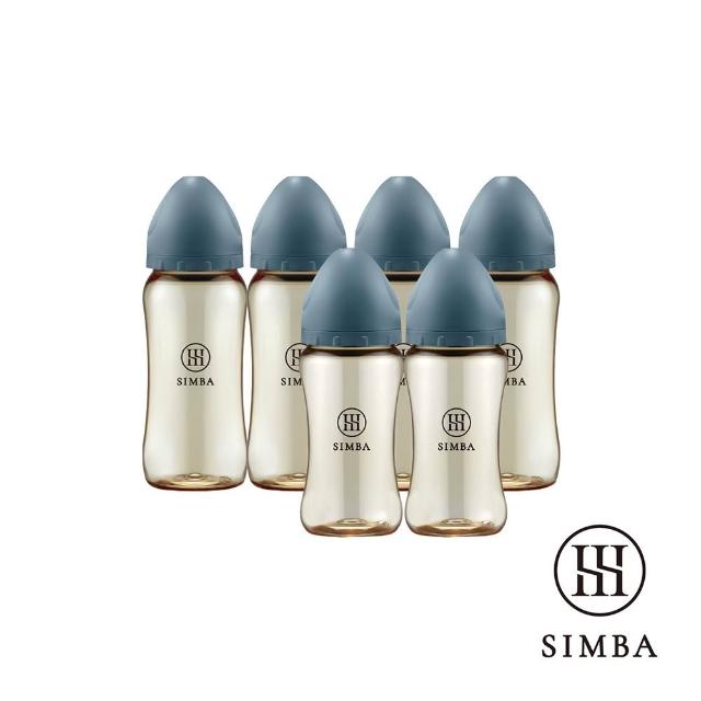 【Simba 小獅王辛巴】全齡適用-蘊蜜鉑金PPSU寬口防脹氣奶瓶(4大2中/主導式餵奶專用)