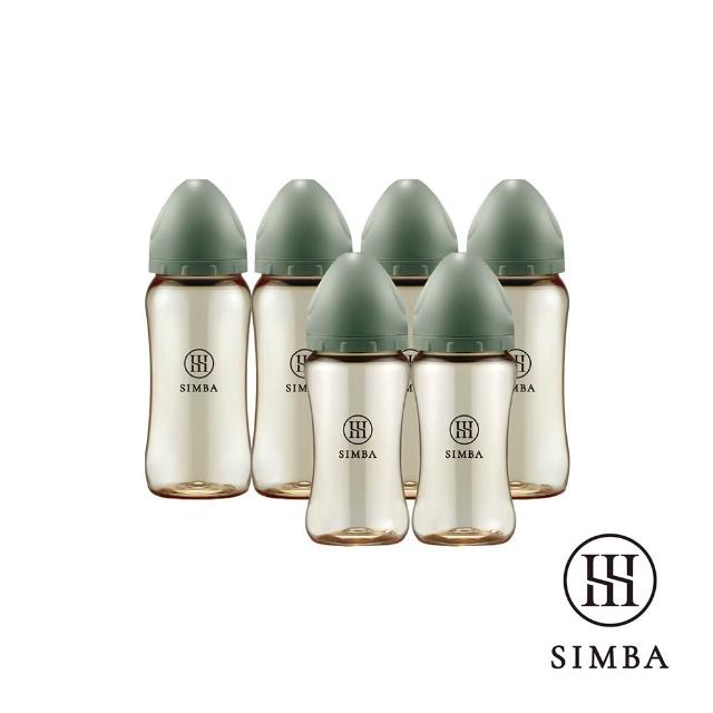 【Simba 小獅王辛巴】全齡適用-蘊蜜鉑金PPSU寬口防脹氣奶瓶(4大2中/主導式餵奶專用)