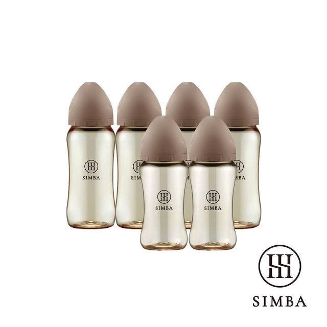 【Simba 小獅王辛巴】全齡適用-蘊蜜鉑金PPSU寬口防脹氣奶瓶(4大2中/主導式餵奶專用)