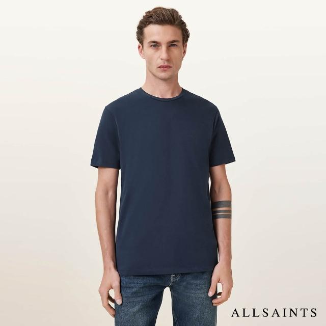 【ALLSAINTS】BRACE 公羊頭骨刺繡純棉修身短袖T恤素T MD131G(多色任選)