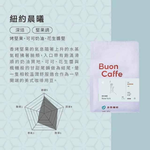 【Buon Caffe 步昂咖啡】接單現烘 嚴選咖啡豆｜城市系列咖啡豆任選454g 深焙｜1包入(454g)