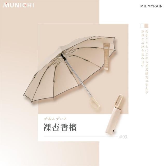 【MUNICHI 沐尼黑】反向環扣自動摺摺傘 雨傘 自動傘 摺疊傘 輕量傘 梅雨 晴雨兩用 快乾 防潑水 MR.MYRAIN