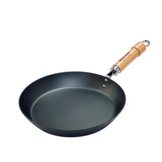 【PREMIUM 極】不易生鏽窒化鐵極厚底平底鐵鍋28cm(日本製極鐵鍋無塗層/3.2mm)